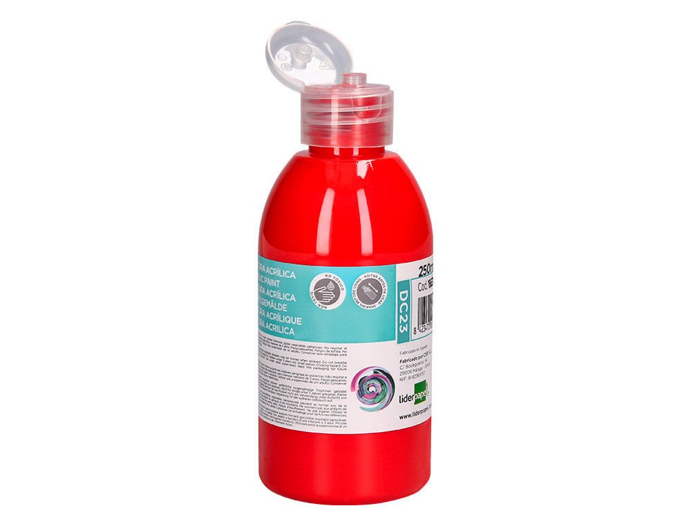PINTURA ACRILICA LIDERPAPEL FRASCO DE 250 ML VERMELHO