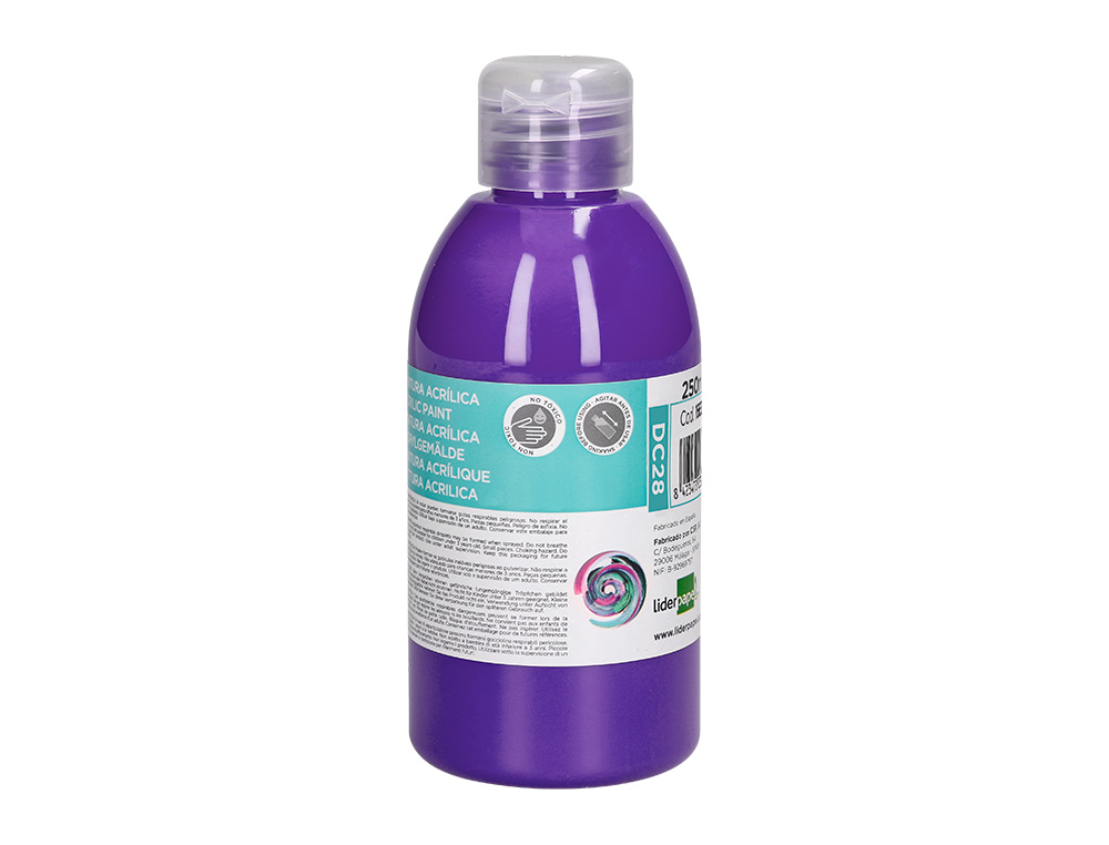 PINTURA ACRILICA LIDERPAPEL FRASCO DE 250 ML VIOLETA
