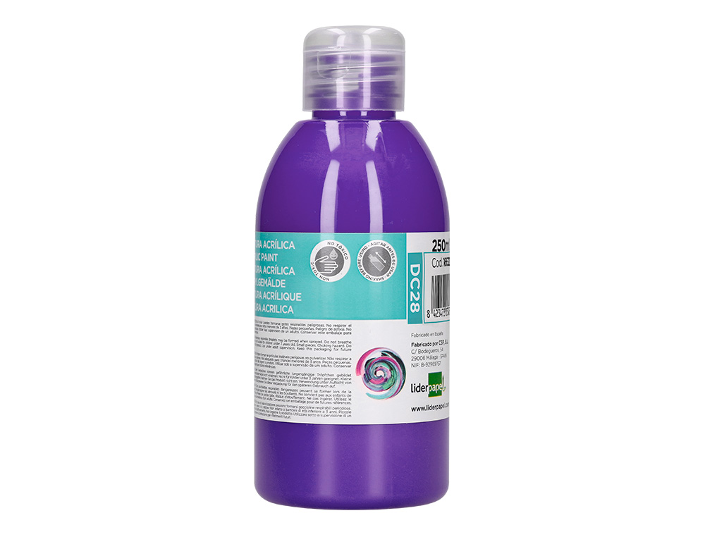 PINTURA ACRILICA LIDERPAPEL FRASCO DE 250 ML VIOLETA