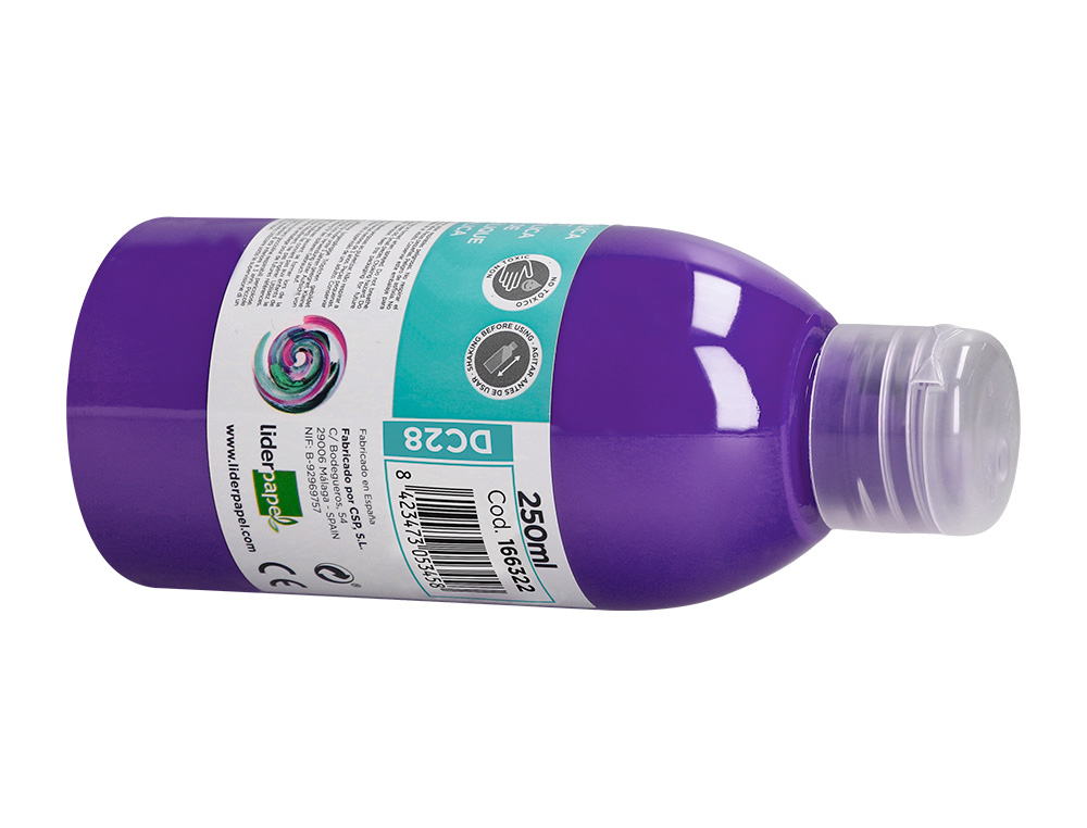 PINTURA ACRILICA LIDERPAPEL FRASCO DE 250 ML VIOLETA