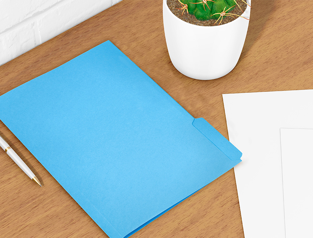 CLASSIFICADOR LIDERPAPEL EM CARTOLINA DIN A4 PESTANA DIREITA 240G/M2 AZUL