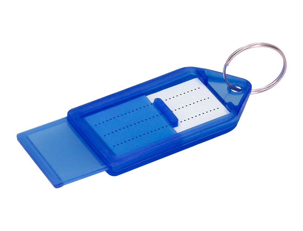 CHAVEIRO PORTA ETIQUETAS Q-CONNECT PREMIUM COR AZUL CAIXA DE 40 UNIDADES