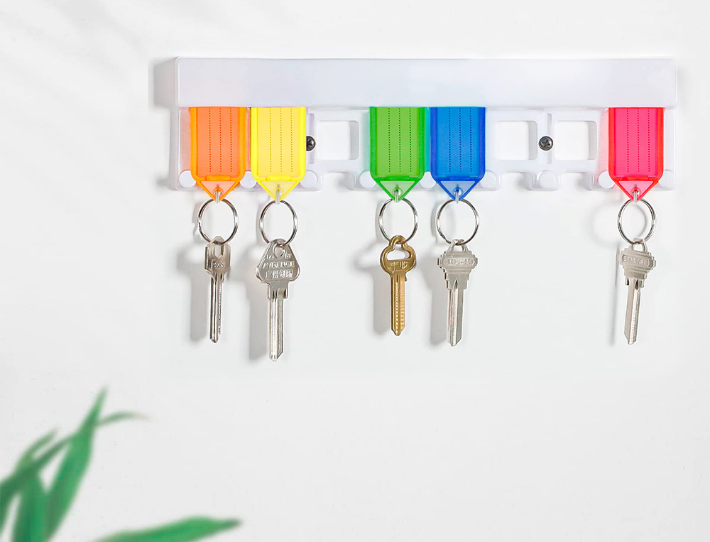 CHAVEIRO PORTA ETIQUETAS Q-CONNECT PREMIUM COR AZUL CAIXA DE 40 UNIDADES