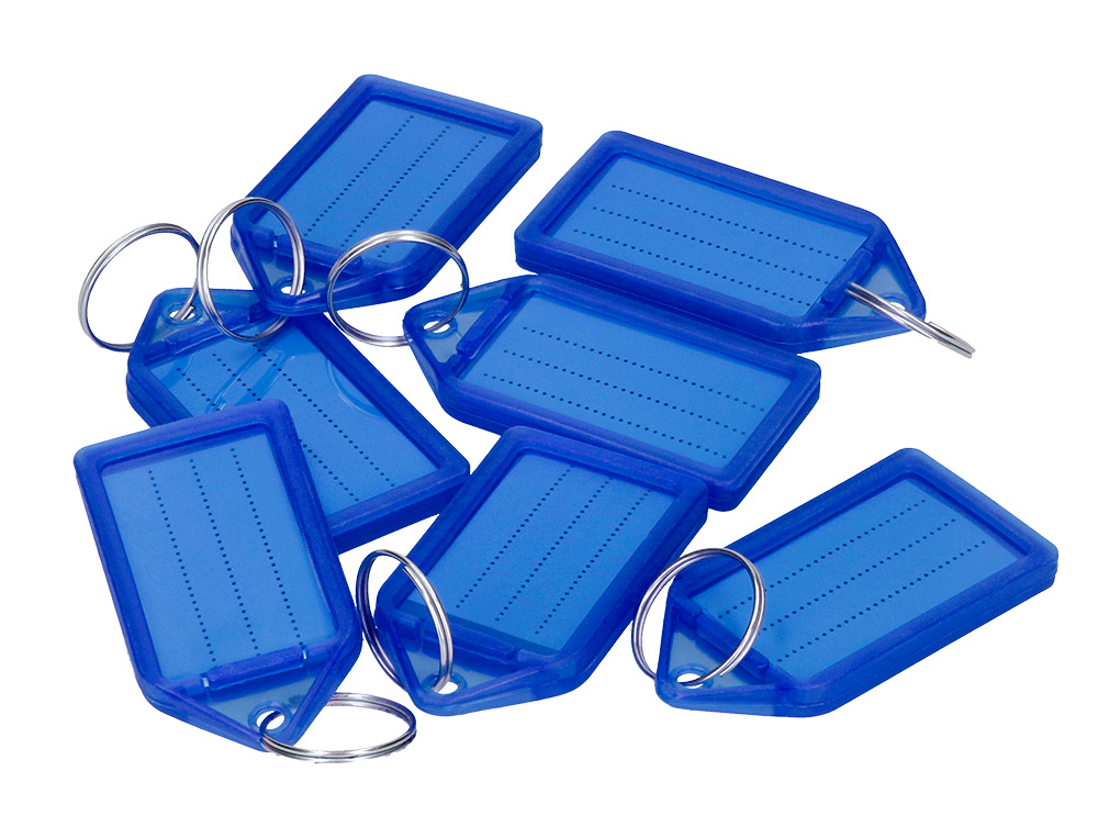 CHAVEIRO PORTA ETIQUETAS Q-CONNECT PREMIUM COR AZUL CAIXA DE 40 UNIDADES