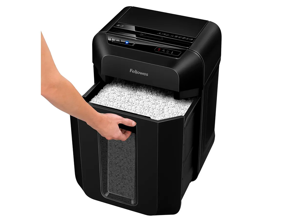 DESTRUIDORA DE DOCUMENTOS FELLOWES AUTOMAX 80M MINI CORTE CAPACIDADE DE CORTE 80 FOLHAS DESTROI AGRAFES CLIPS E CARTOES