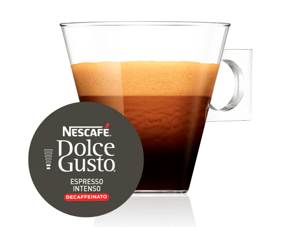 CAFE DOLCE GUSTO ESPRESSO INTENSO DESCAFEINADO INTENSIDADE 7 MONODOSES CAIXA DE 16 UNIDADES