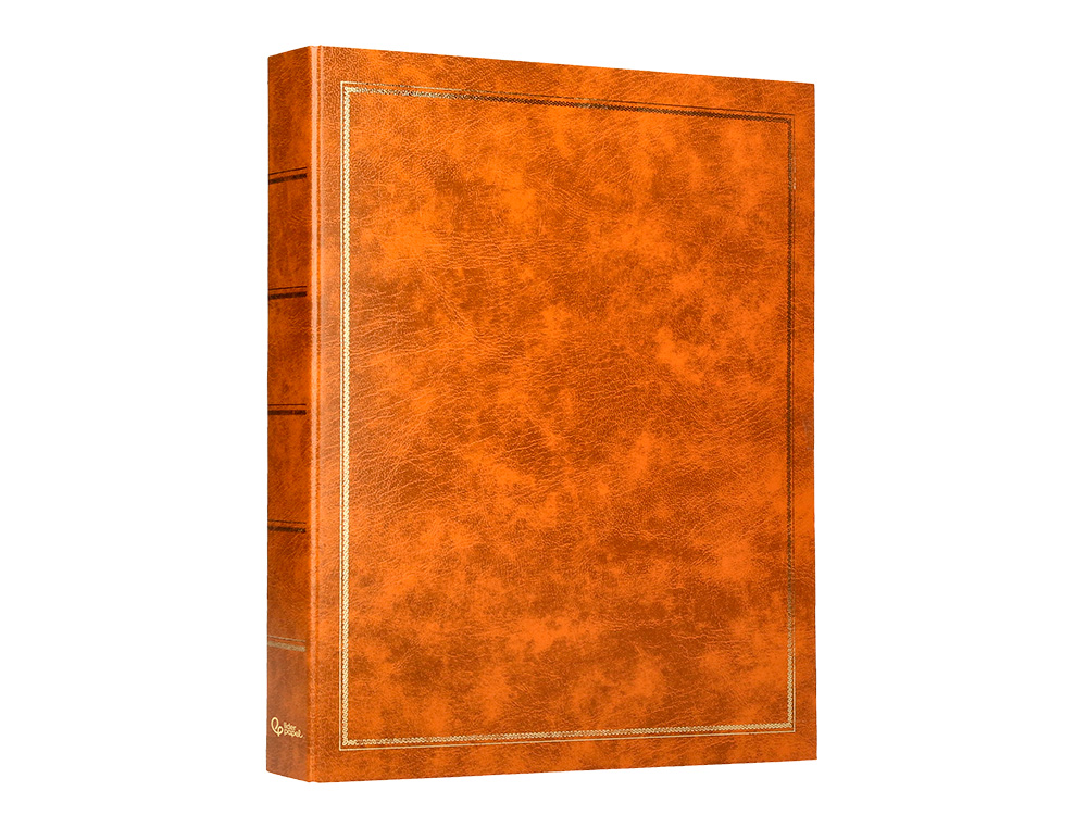ALBUM DE FOTOS LIDERPAPEL ANEIS SERIE CLASSIC COM 20 FOLHAS AUTOADESIVAS COR CASTANHO