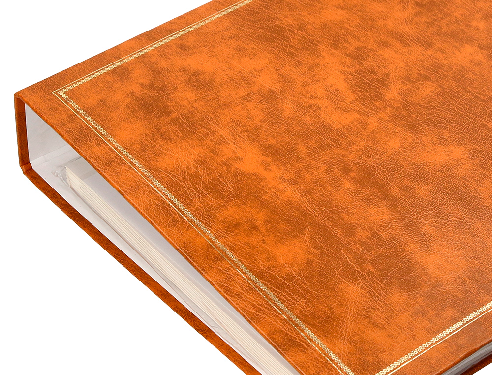 ALBUM DE FOTOS LIDERPAPEL ANEIS SERIE CLASSIC COM 20 FOLHAS AUTOADESIVAS COR CASTANHO