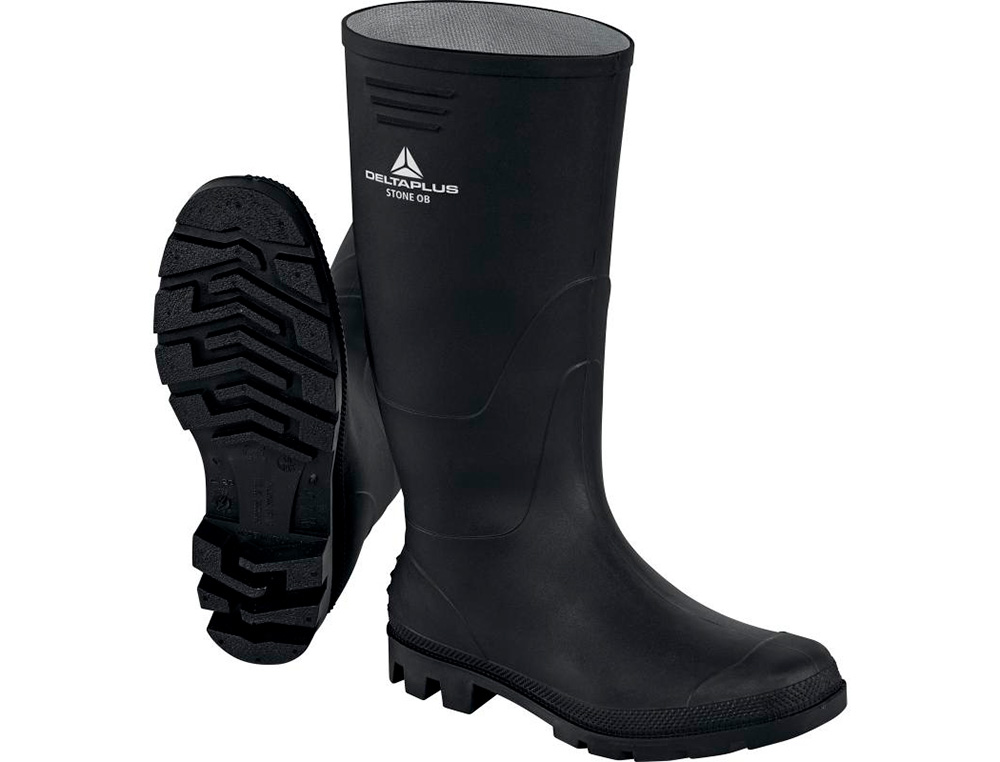 BOTAS DELTAPLUS DE SEGURANCA STONE PVC PRETO SOLA DE PITOES TAMANHO 40