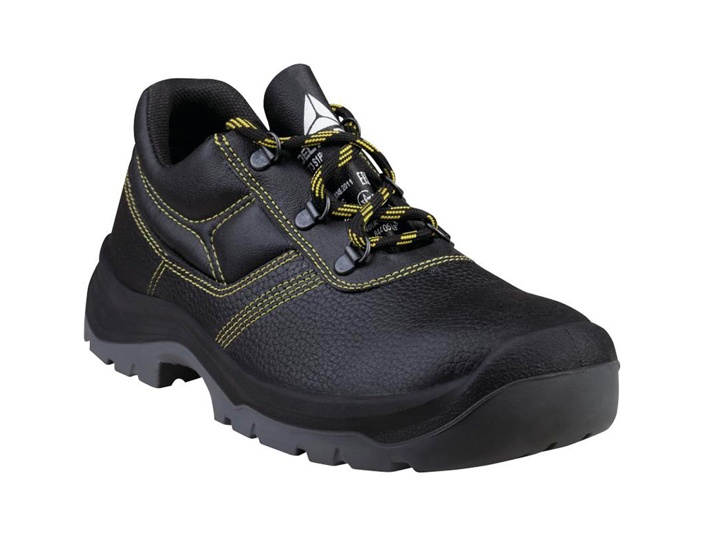 SAPATOS DE SEGURANCA DELTAPLUS EM COURO PIGMENTADO SOLA PU BI DENSIDADE COR PRETO TAMANHO 39