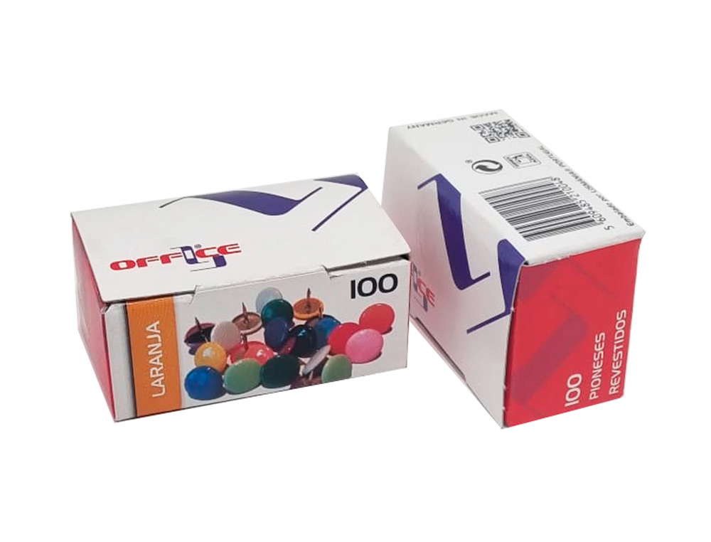 PIONESES LISMANIA OFFICE COR LARANJA CAIXA DE 100 UNIDADES