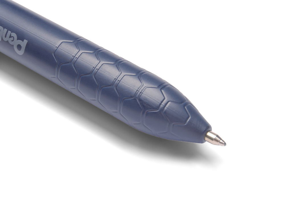 ESFEROGRAFICA PENTEL IZEE MULTICOLOR EM COPO EXPOSITOR COM 12 UNIDADES CORPO AZUL ESCURO