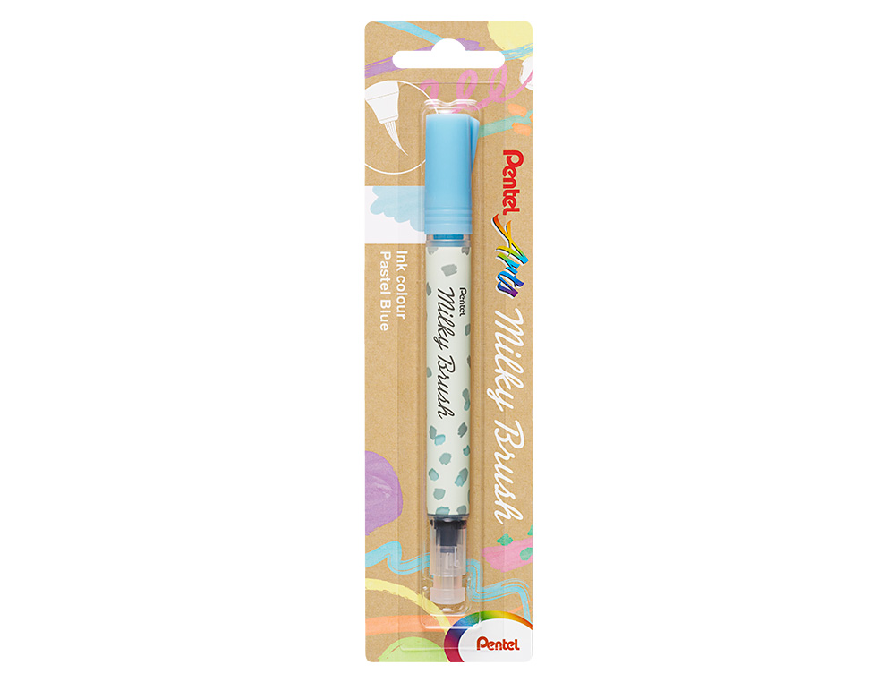 PINCEL PENTEL MILKY BRUSH COR PASTEL AZUL
