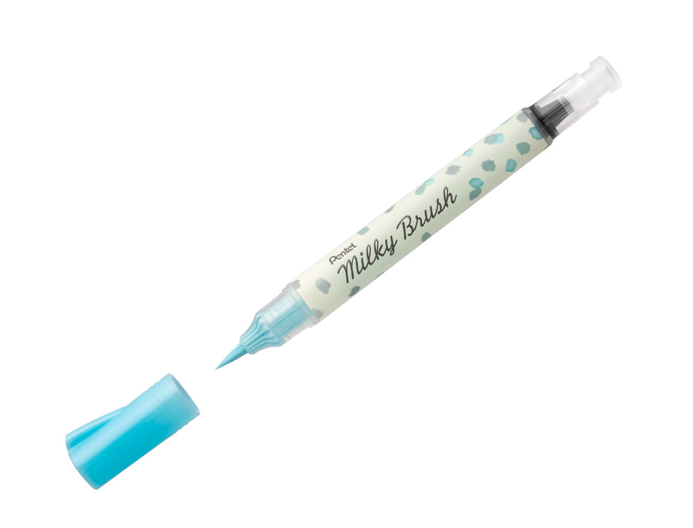PINCEL PENTEL MILKY BRUSH COR PASTEL AZUL