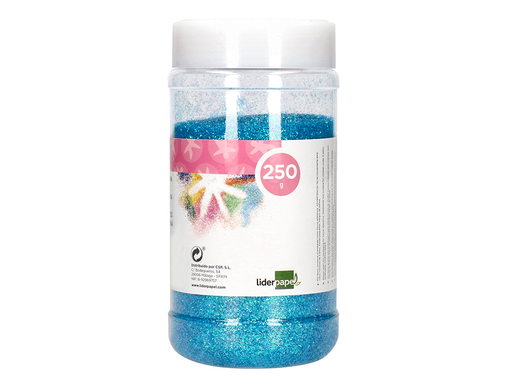 PURPURINA LIDERPAPEL FANTASIA CORES METALICAS PASTEL SORTIDAS FRASCO DE 250 GR