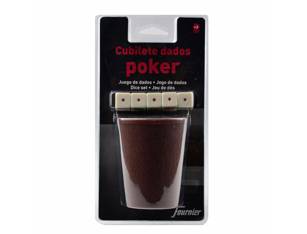 DADOS POKER FOURNIER COM COPO EM BLISTER