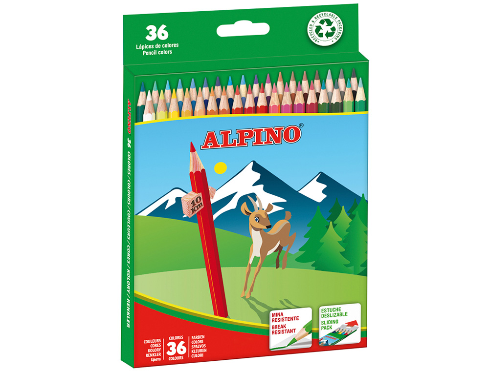 LAPIS DE COR ALPINO CAIXA 36 CORES SORTIDAS