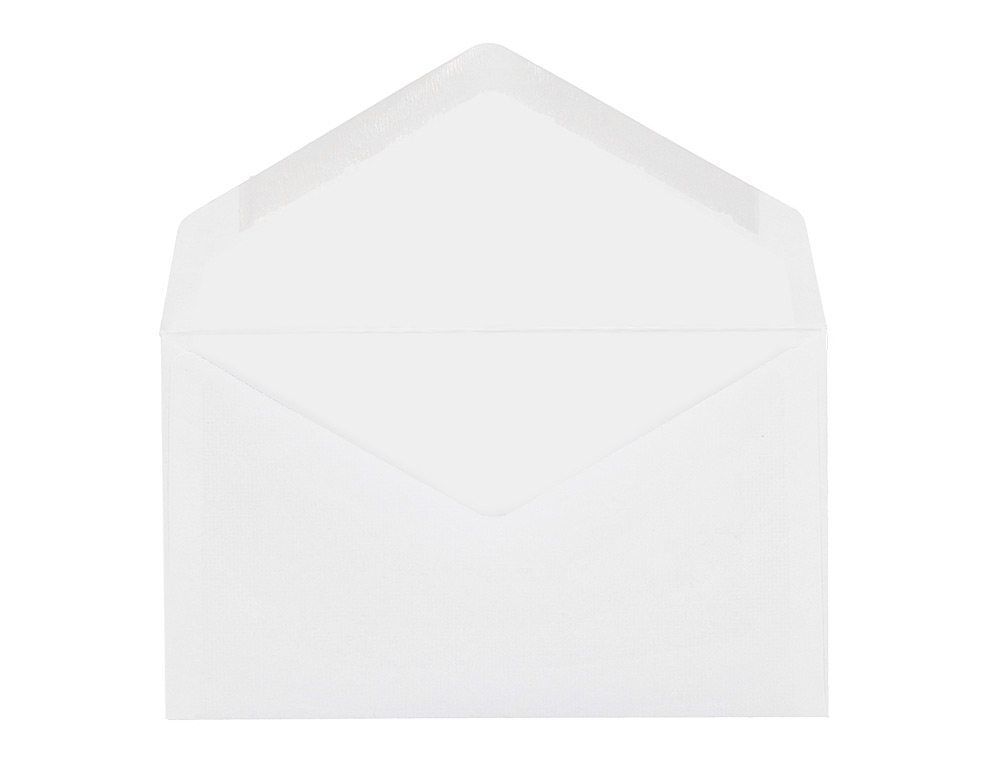 ENVELOPE LIDERPAPEL BRANCO COM FUNDO 95X162 MM ENGOMADO ABA EM BICO CAIXA DE 500 UNIDADES