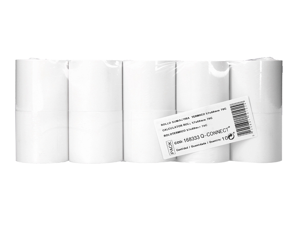 ROLO TERMICO PARA IMPRESSORA GREENING 57 MM LARGURA X 60 MM DIAMETRO SEM BISFENOL EM PAPEL DE 70 GR