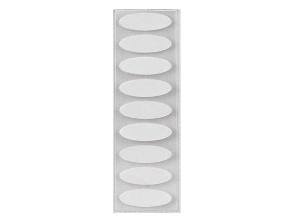 VELCRO AUTOADESIVO OVALADO LIDERPAPEL BRANCO BLISTER DE 18 UNIDADES