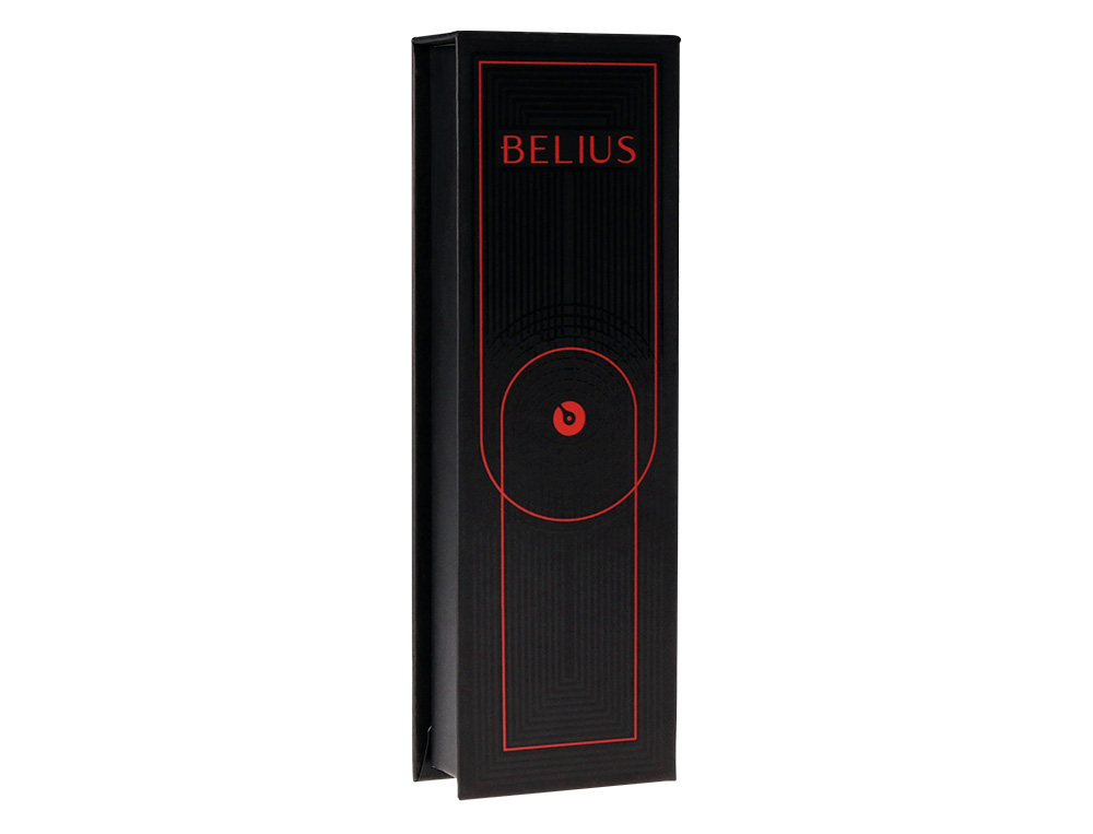 ESFEROGRAFICA BELIUS TURBO ALUMINIO DESENHO VERMELHO E PRETO TINTA AZUL CAIXA DESIGN