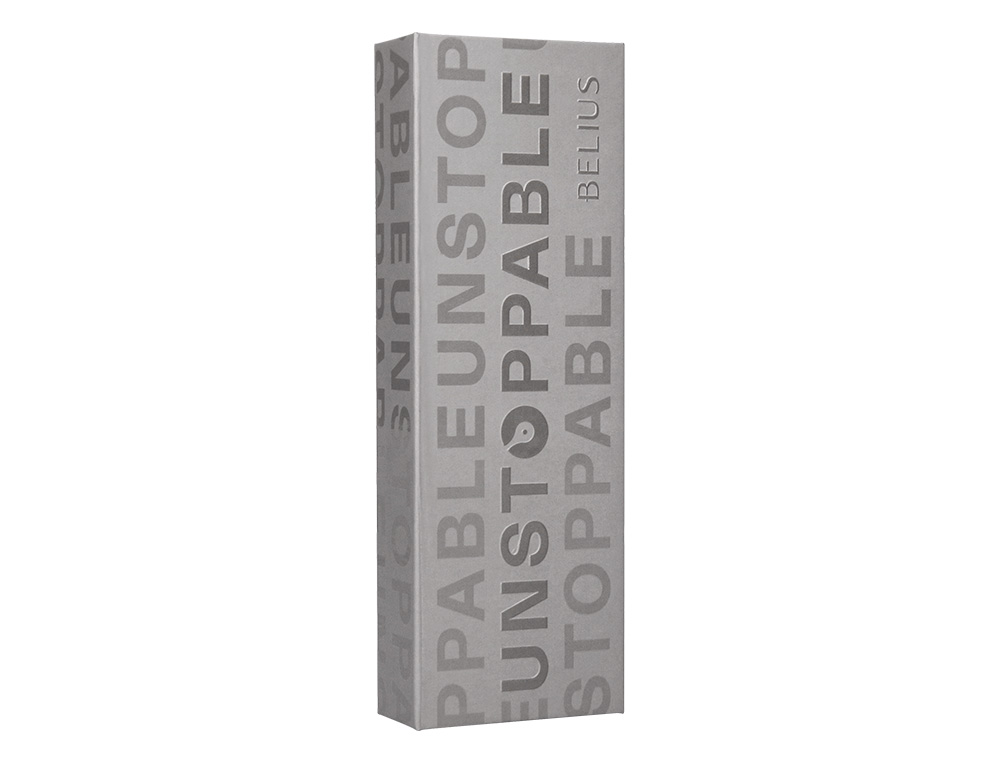 ROLLER BELIUS UNSTOPPABLE PRATEADO TINTA PRETA CAIXA DESIGN