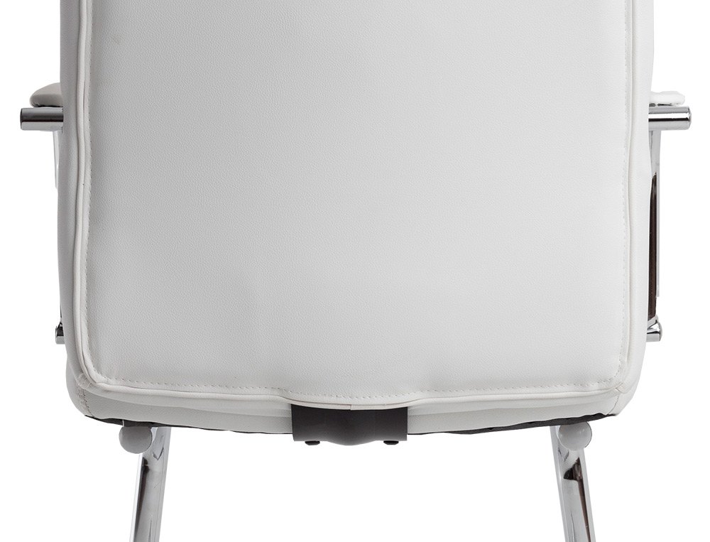 CADEIRA DE ESCRITORIO Q-CONNECT PIAVE IMIT DE PELE BASE METAL ALT MAX 1050 MM LARG 610 MM PROF 680 COR BRANCO