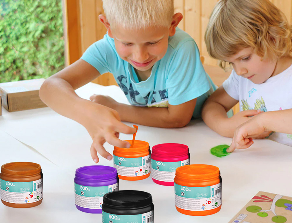 PINTURA A DEDOS LIDERPAPEL FRASCO DE 500 ML CASTANHO