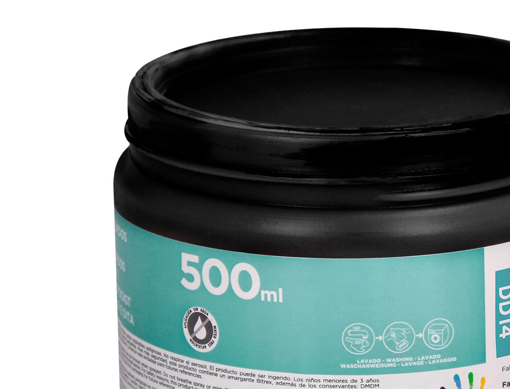 PINTURA A DEDOS LIDERPAPEL FRASCO DE 500 ML PRETO