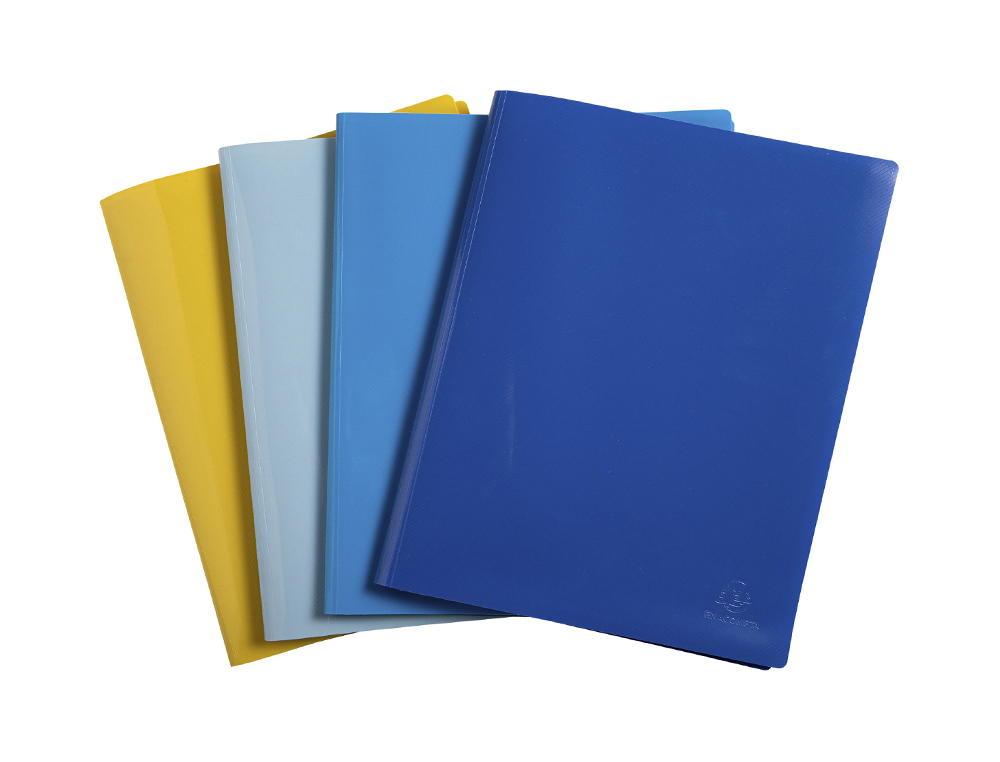 CAPA CATALOGO EXACOMPTA 40 BOLSAS DIN A4 RECICLADA POLIPROPILENO CORES SORTIDAS