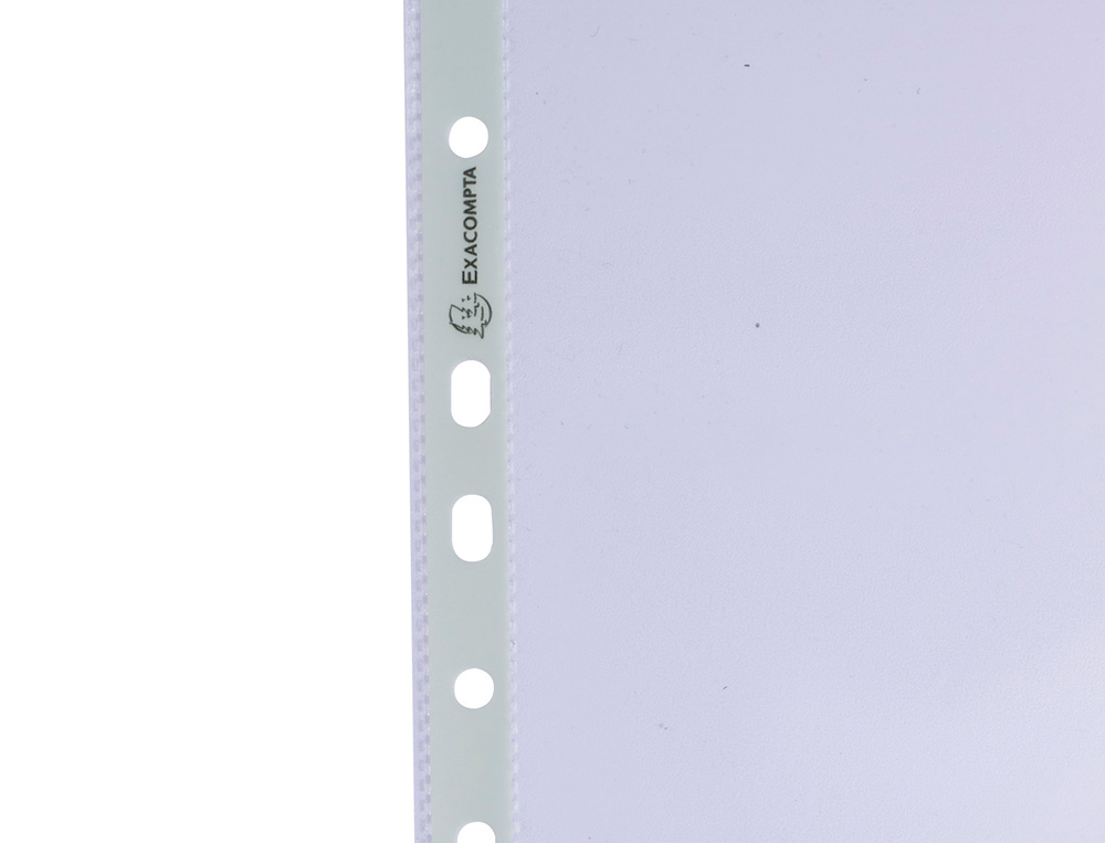 BOLSA CATALOGO/MICA EXACOMPTA RECICLADA POLIPROPILENO 60 MICRONS DIN A4 MARTELADA CAIXA DE 100 UNIDADES