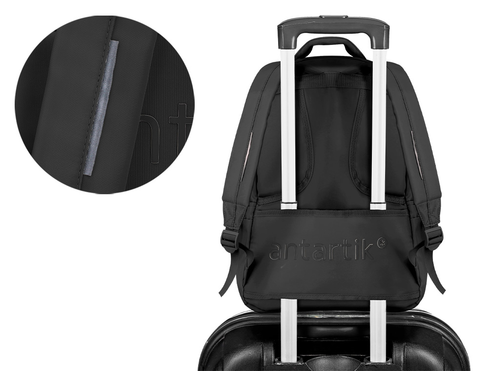 MOCHILA ANTARTIK MULTIBOLSO 19L COMPARTIMENTO PARA PORTATIL E TABLET COR PRETO 450X160X300 MM