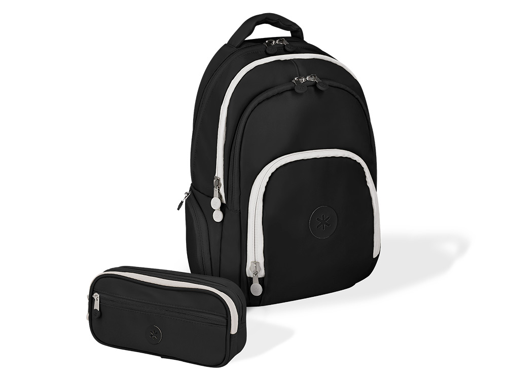MOCHILA ANTARTIK MULTIBOLSO 19L COMPARTIMENTO PARA PORTATIL E TABLET COR PRETO 450X160X300 MM