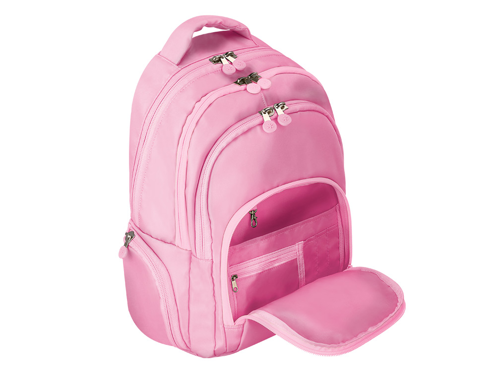 MOCHILA ANTARTIK MULTIBOLSO 19L COMPARTIMENTO PARA PORTATIL E TABLET COR ROSA 450X160X300 MM