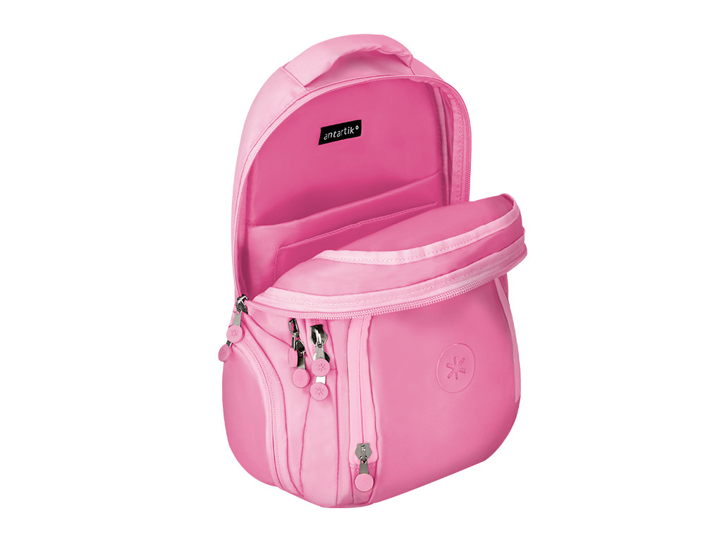 MOCHILA ANTARTIK MULTIBOLSO 19L COMPARTIMENTO PARA PORTATIL E TABLET COR ROSA 450X160X300 MM