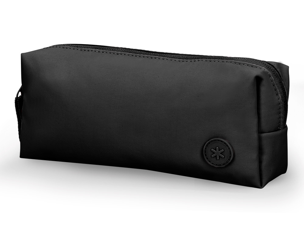 ESTOJO ESCOLAR ANTARTIK 1 COMPARTIMENTO COMPLEMENTO DA MOCHILA TEENS COR PRETO 80X55X210 MM