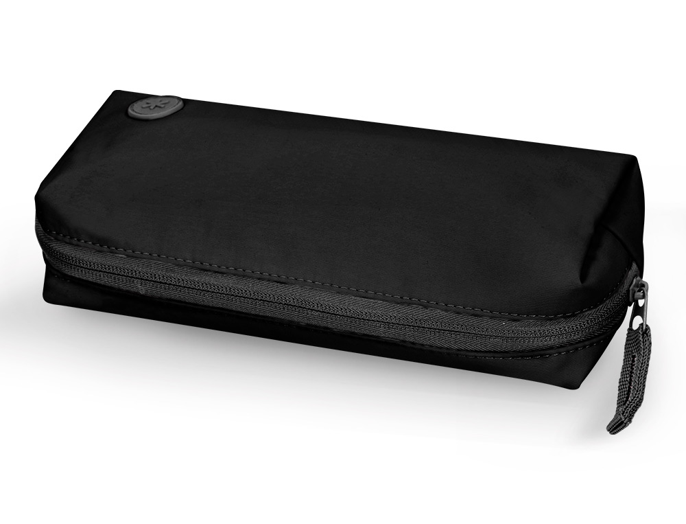 ESTOJO ESCOLAR ANTARTIK 1 COMPARTIMENTO COMPLEMENTO DA MOCHILA TEENS COR PRETO 80X55X210 MM
