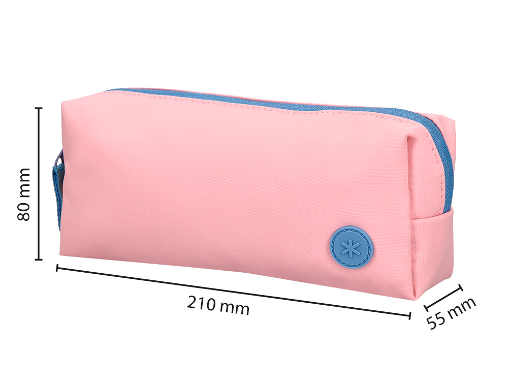 ESTOJO ESCOLAR ANTARTIK 1 COMPARTIMENTO COMPLEMENTO DA MOCHILA TEENS COR ROSA 80X55X210 MM