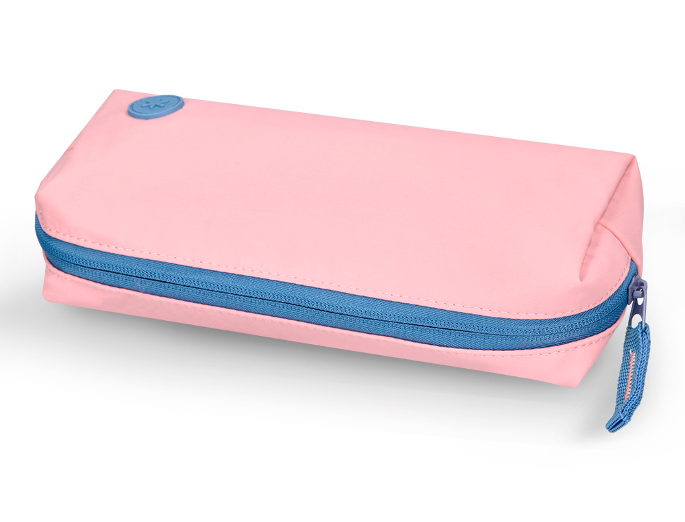 ESTOJO ESCOLAR ANTARTIK 1 COMPARTIMENTO COMPLEMENTO DA MOCHILA TEENS COR ROSA 80X55X210 MM