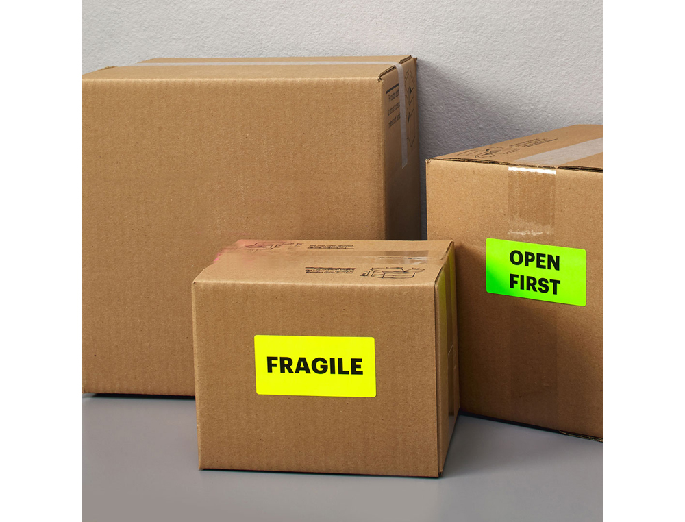 ETIQUETA ADESIVA TICO LARANJA FLUOR PERMANENTE CERTIFICADO FSC LASER/JATO TINTA/FOTOCOPIA 99,1X34 MM CAIXA 1120 UDS