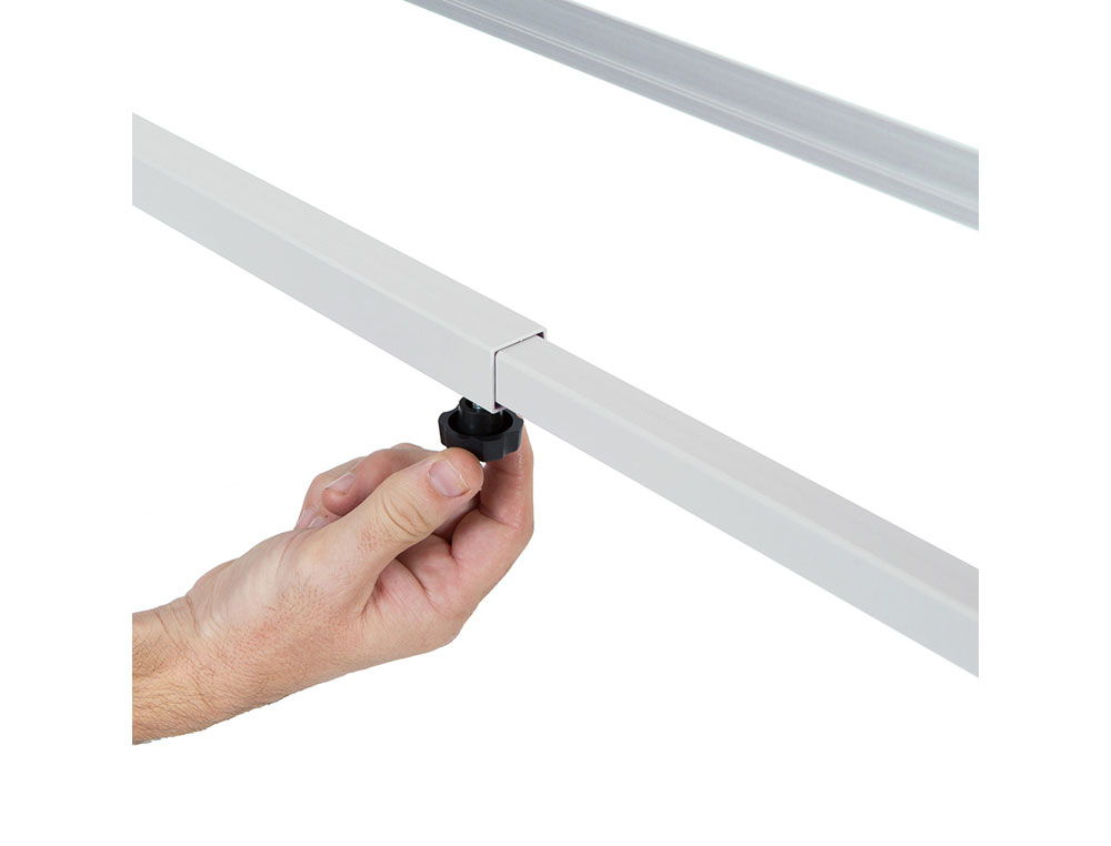QUADRO BRANCO ROCADA ACO LACADO MAGNETICO MOLDURA ALUMINIO DUPLA FACE GIRATORIO 120X200 CM