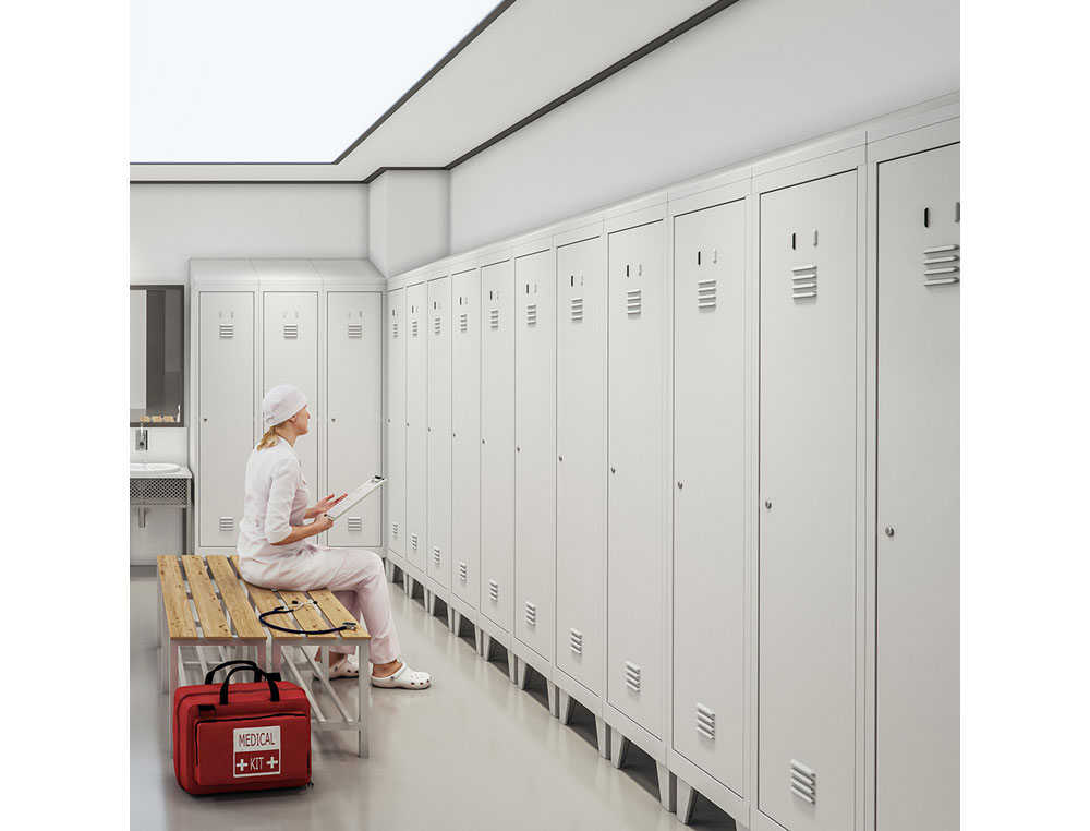 ARMARIO METALICO ROCADA 300 4 MODULOS X 2 PORTAS CINZA 1210X500X1800 MM