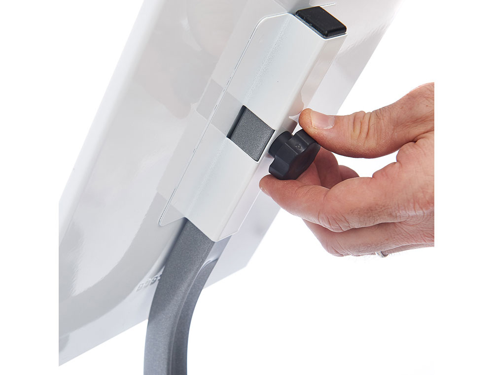 EXPOSITOR ROCADA DE CHAO MAGNETICO ROTATIVO 90º HORIZONTAL/VERTICAL ALTURA AJUSTAVEL DIN A3