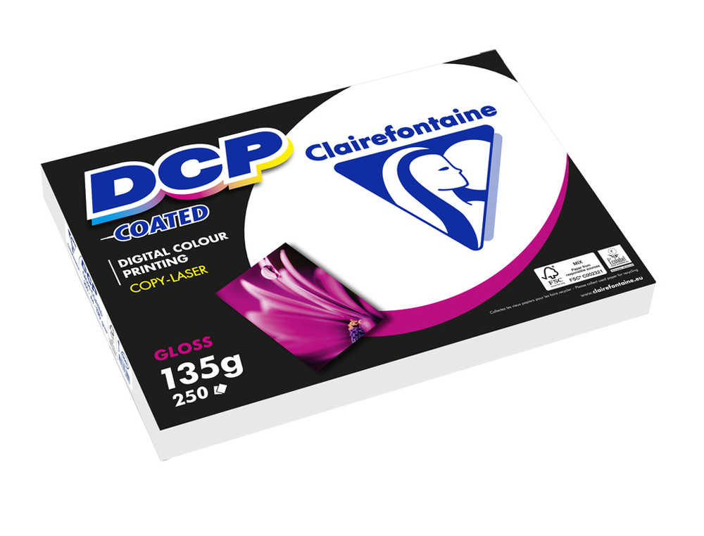PAPEL FOTOCOPIA COLOR DCP COATED GLOSSY DIN A4 135 GR EMBALAGEM 250 FOLHAS