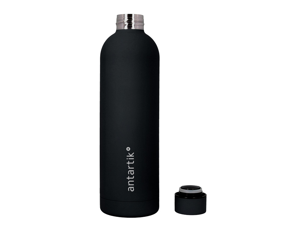 GARRAFA ANTARTIK ISOTERMICA ACO INOXIDAVEL LIVRE DE BPA COR PRETO 750 ML