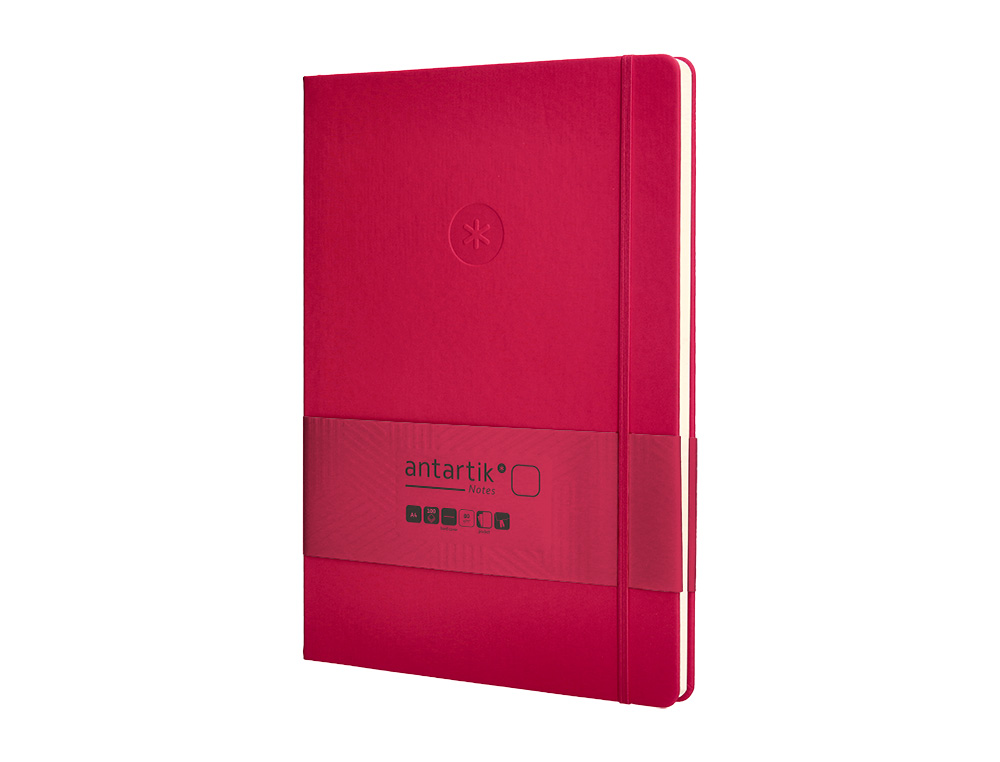 CADERNO COM ELASTICO ANTARTIK NOTES CAPA DURA A4 LISO FUCSIA 100 FOLHAS 80 GR FSC
