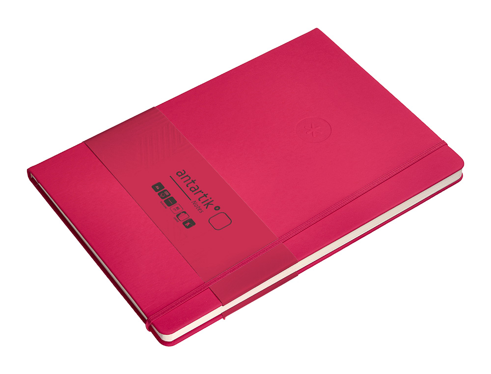 CADERNO COM ELASTICO ANTARTIK NOTES CAPA DURA A4 LISO FUCSIA 100 FOLHAS 80 GR FSC