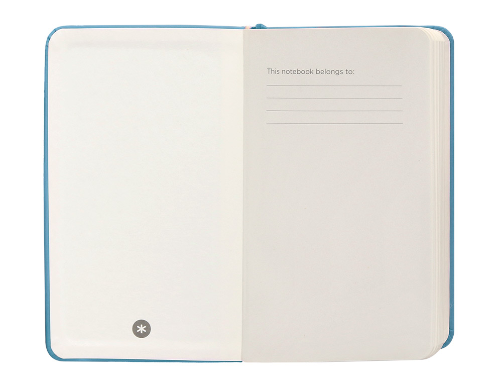 CADERNO COM ELASTICO ANTARTIK NOTES CAPA DURA A6 LISO AZUL CLARO 100 FOLHAS 80 GR FSC