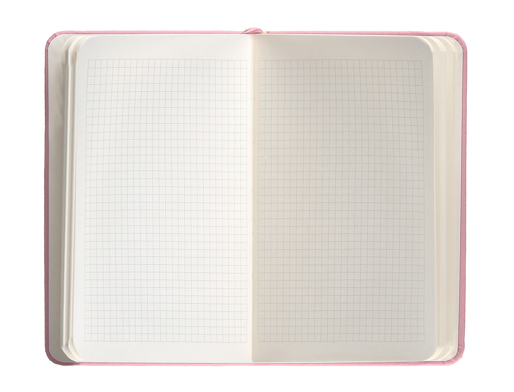 CADERNO COM ELASTICO ANTARTIK NOTES CAPA DURA A6 QUADRICULADO ROSA PASTEL 100 FOLHAS 80 GR FSC
