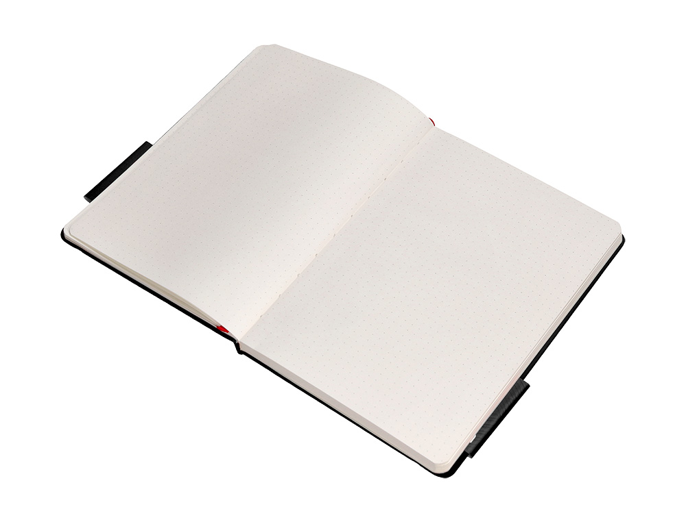 CADERNO COM ELASTICO ANTARTIK NOTES CAPA DURA A4 PONTILHADO PRETO E VERMELHO 100 FOLHAS 80 GR FSC